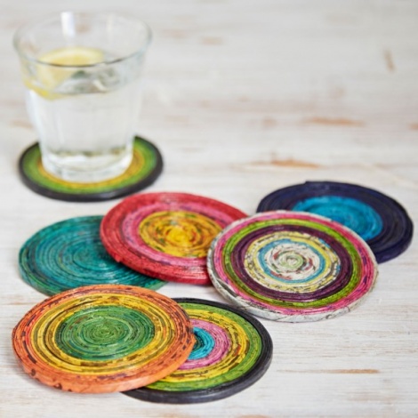 Recycled Magazine Coasters